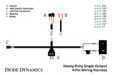 Diode Dynamics Heavy Duty Single Output 4-pin Wiring Harness