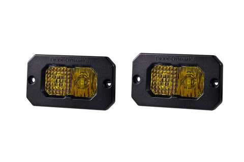 Diode Dynamics Stage Series 2" SAE Yellow Pro Flush Mount LED Pod (Pair)
