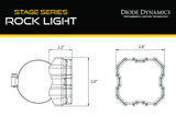 Diode Dynamics Stage Series Rock Light Roll Bar Mount (one)