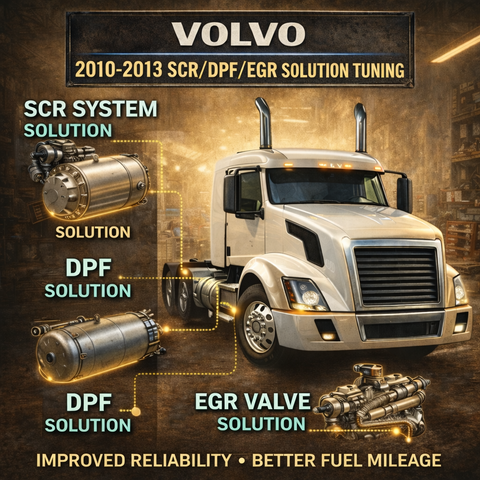 VOLVO 2010-2013 SCR/DPF/EGR DELETE TUNING. REMOTE CALIBRATION.