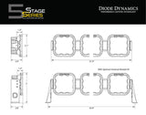 Diode Dynamics SS5 CrossLink 5-Pod LED Light Bar (one)