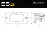 Diode Dynamics Stage Series 2" SAE White Pro Flush Mount LED Pod (Pair)